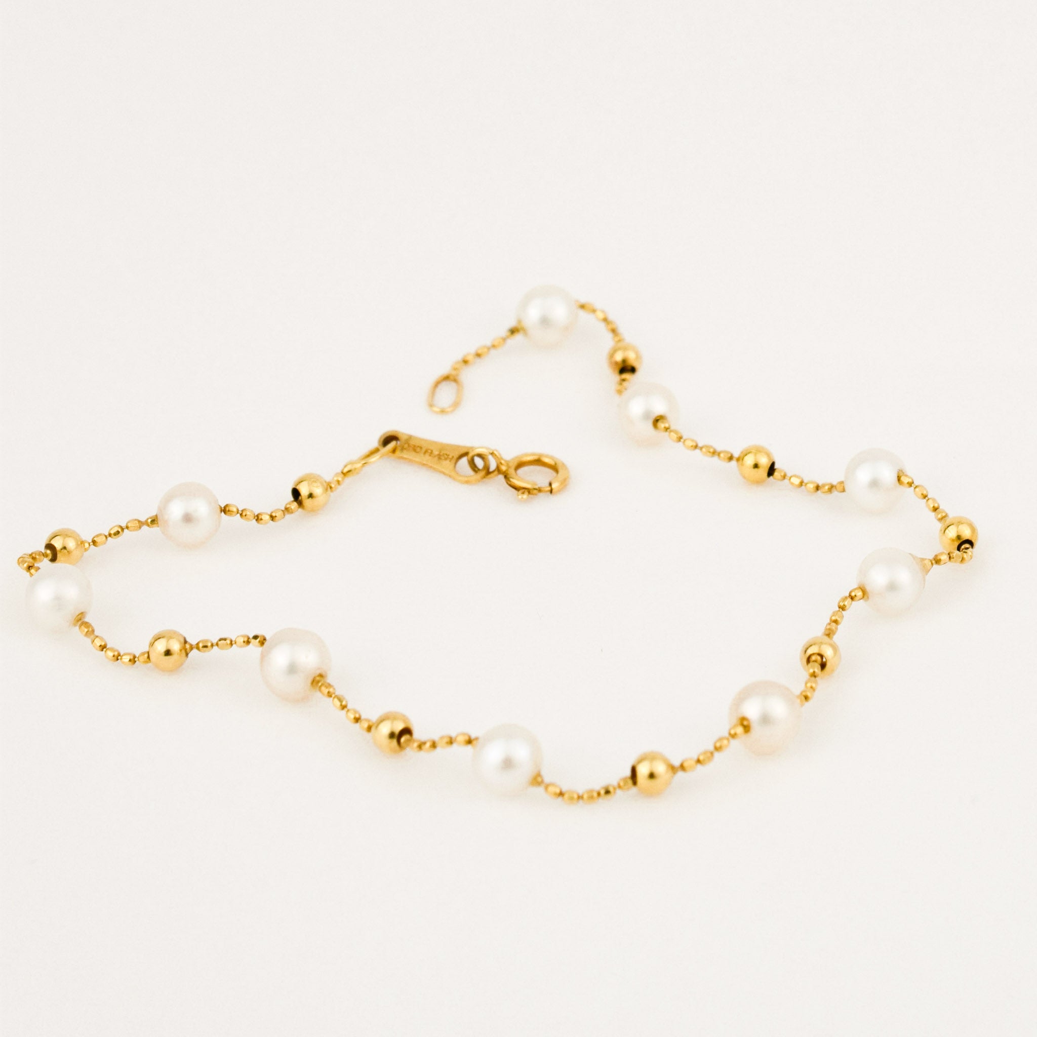 vintage gold pearl bracelet 