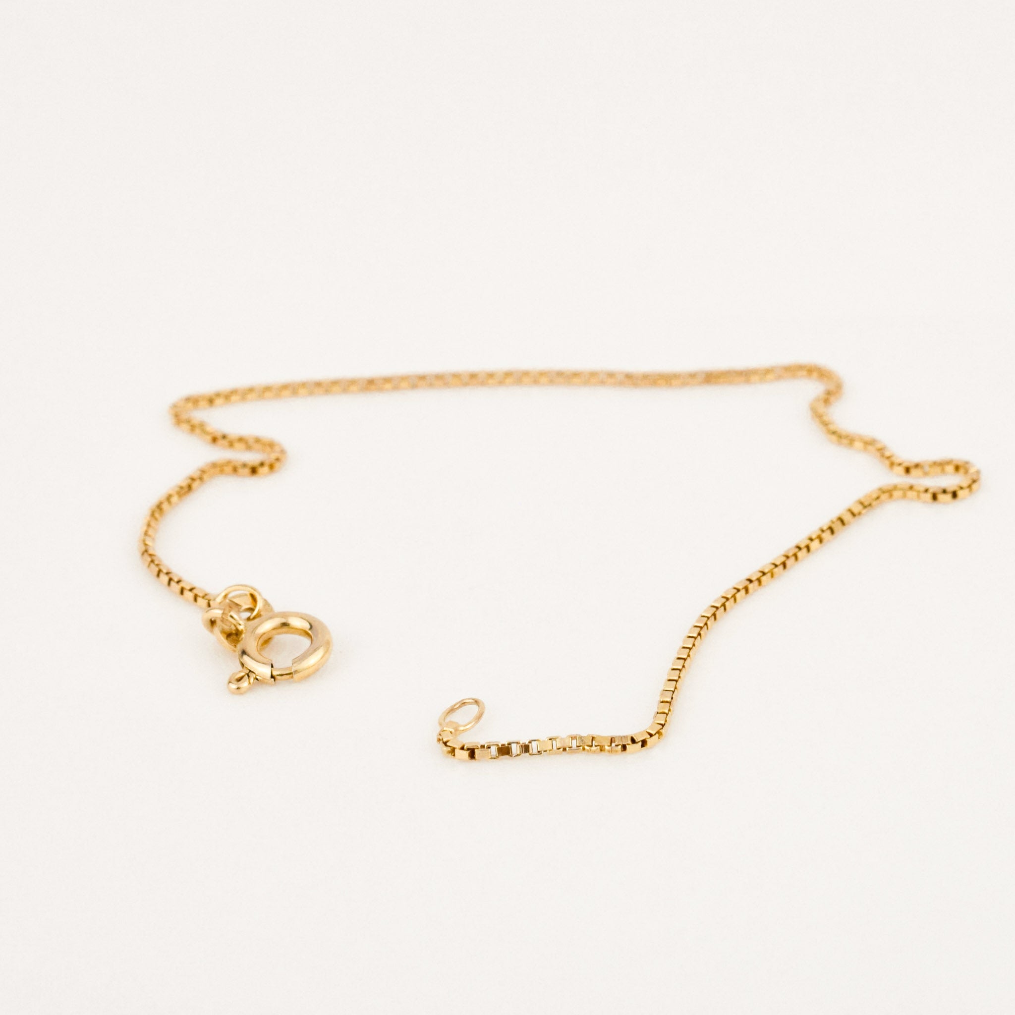 vintage gold box chain bracelet 