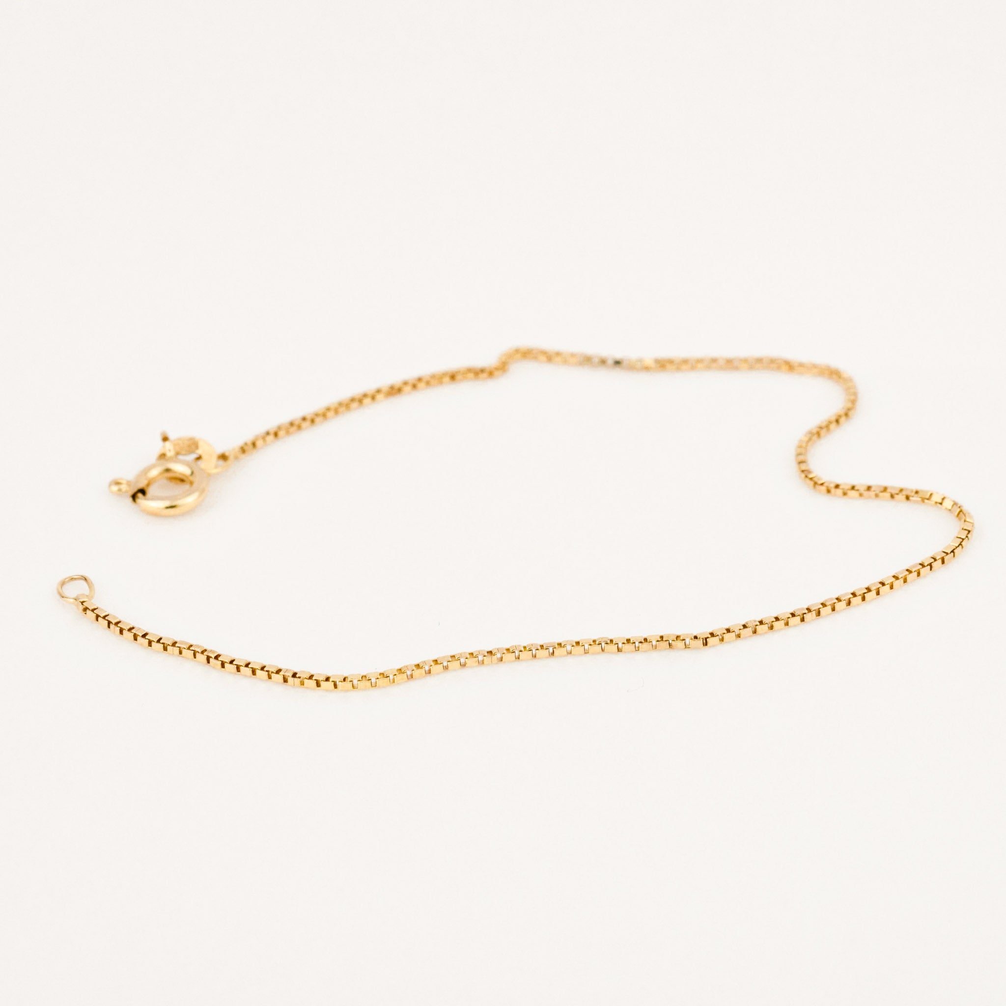 vintage gold box chain bracelet 