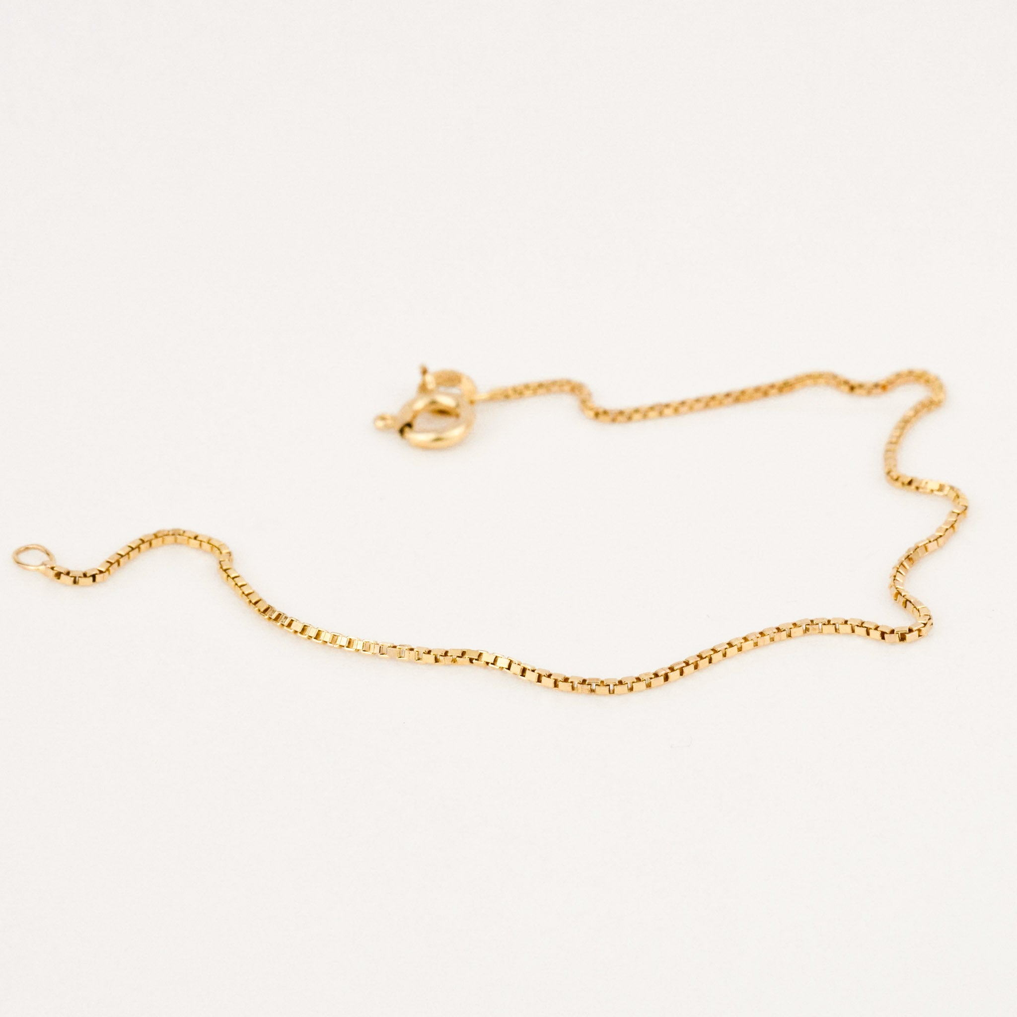 vintage gold box chain bracelet 