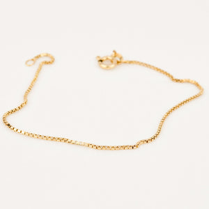 vintage gold box chain bracelet 