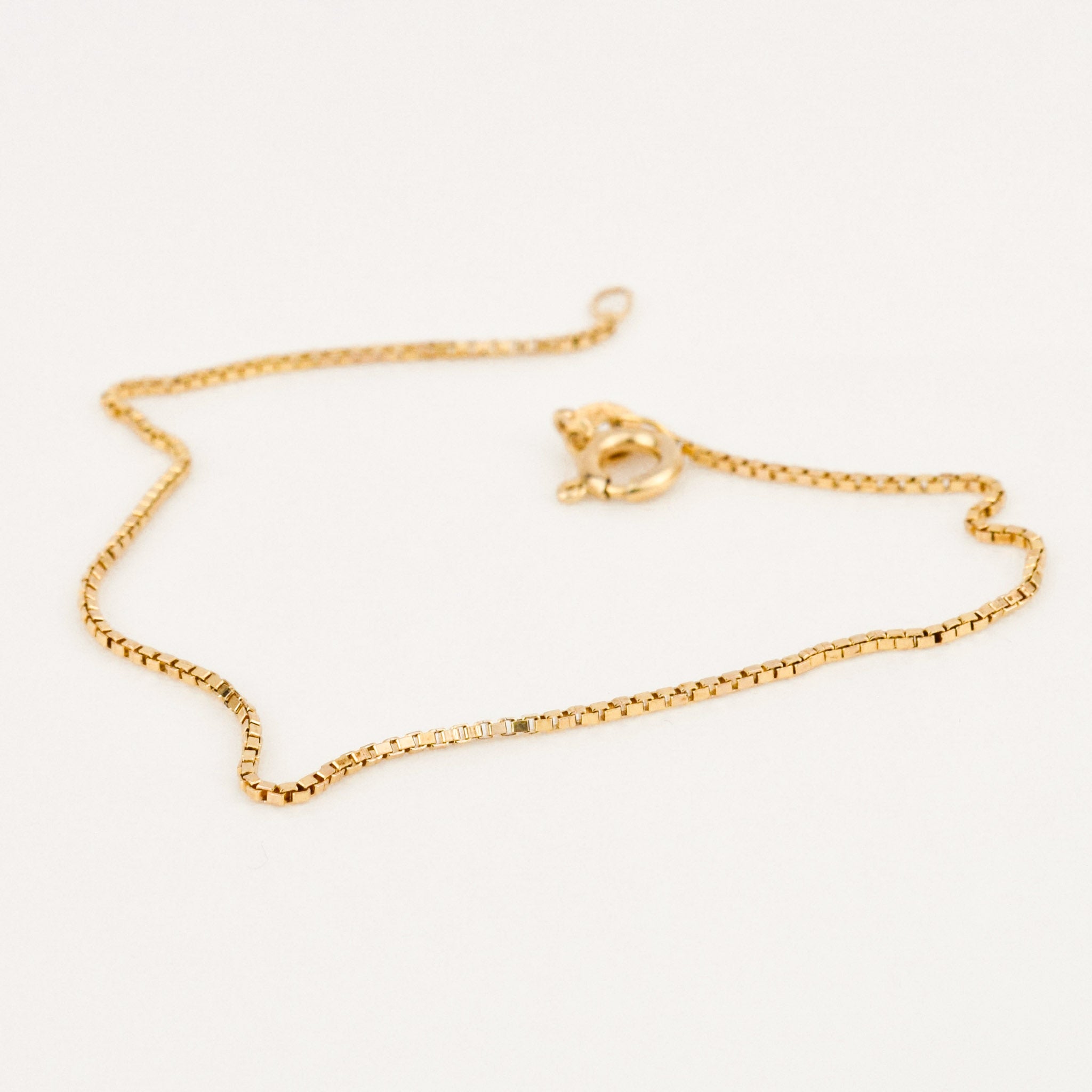 vintage gold box chain bracelet 