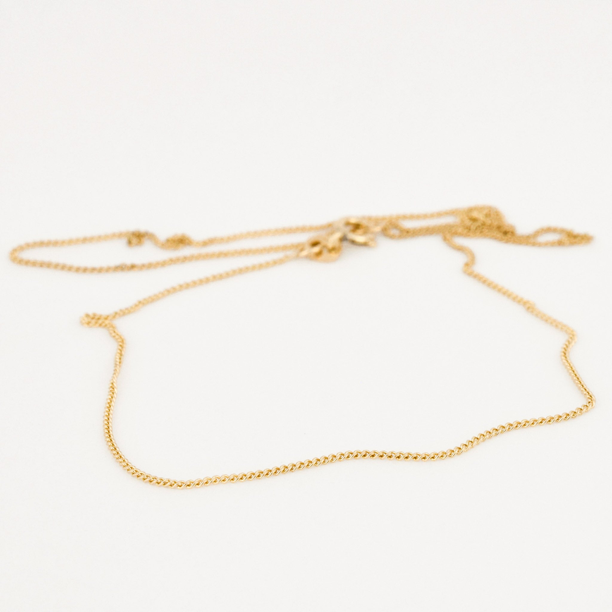 vintage gold 16.5" Curb Chain Necklace