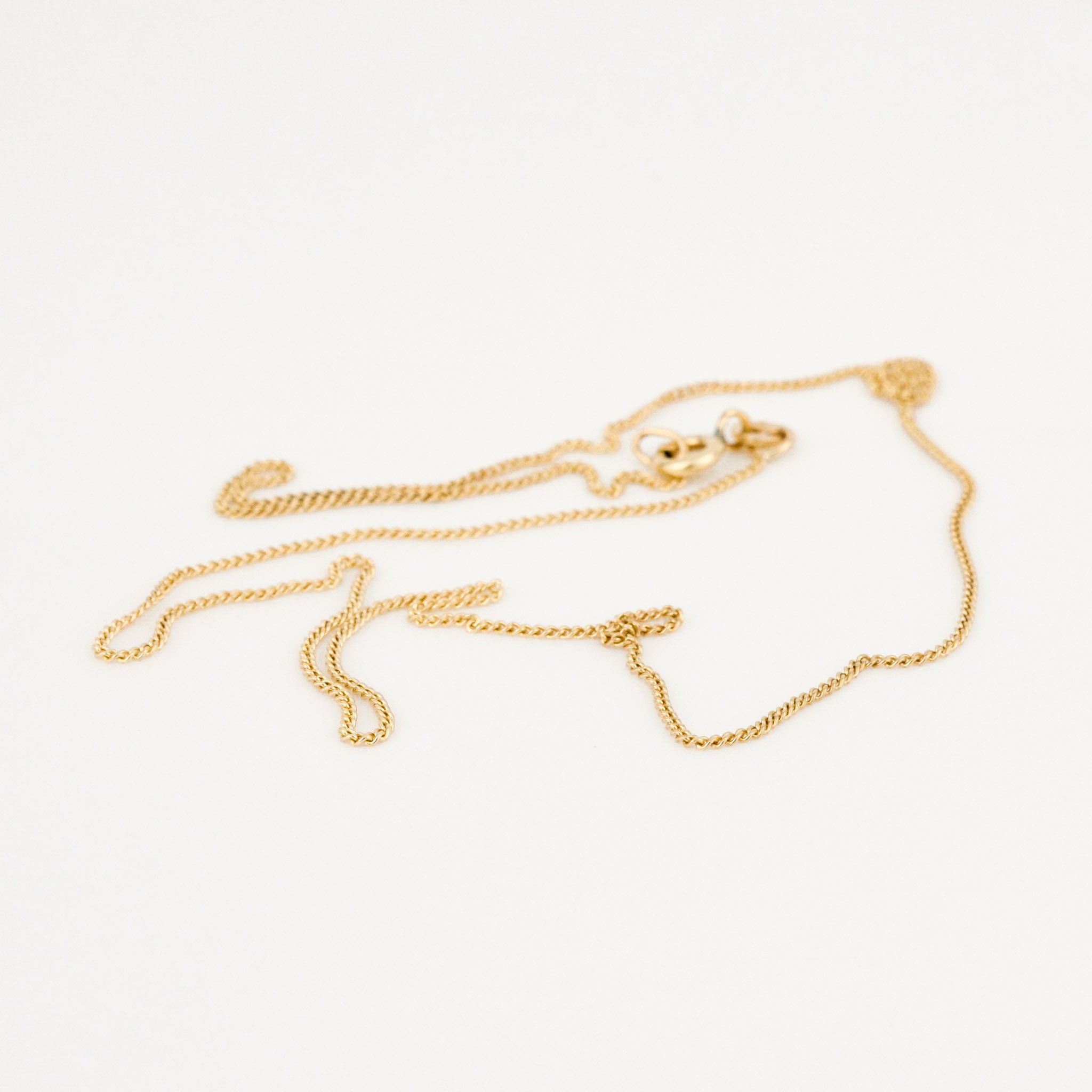 vintage gold 16.5" Curb Chain Necklace