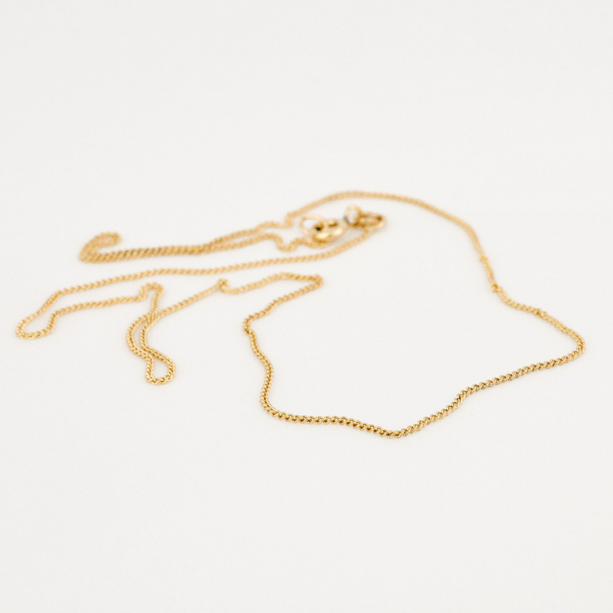 vintage gold 16.5" Curb Chain Necklace