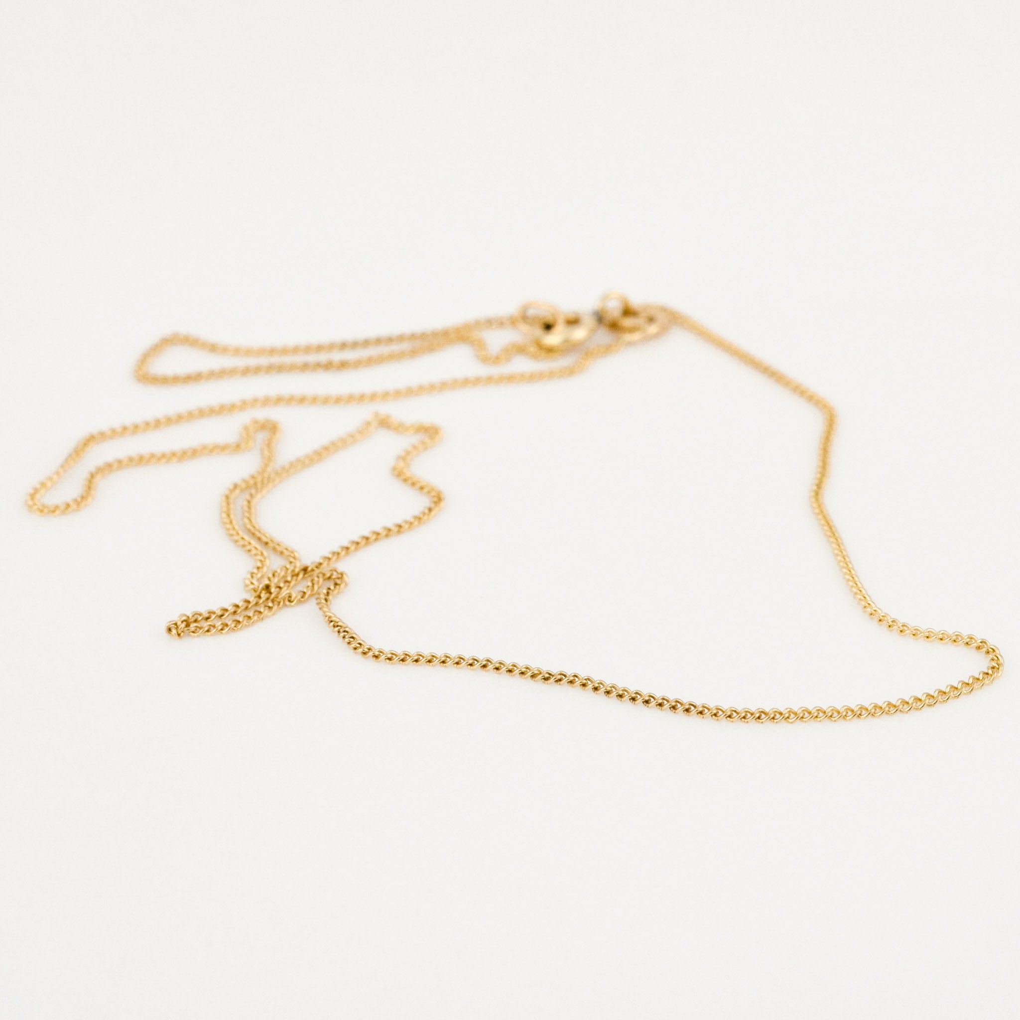 vintage gold 16.5" Curb Chain Necklace