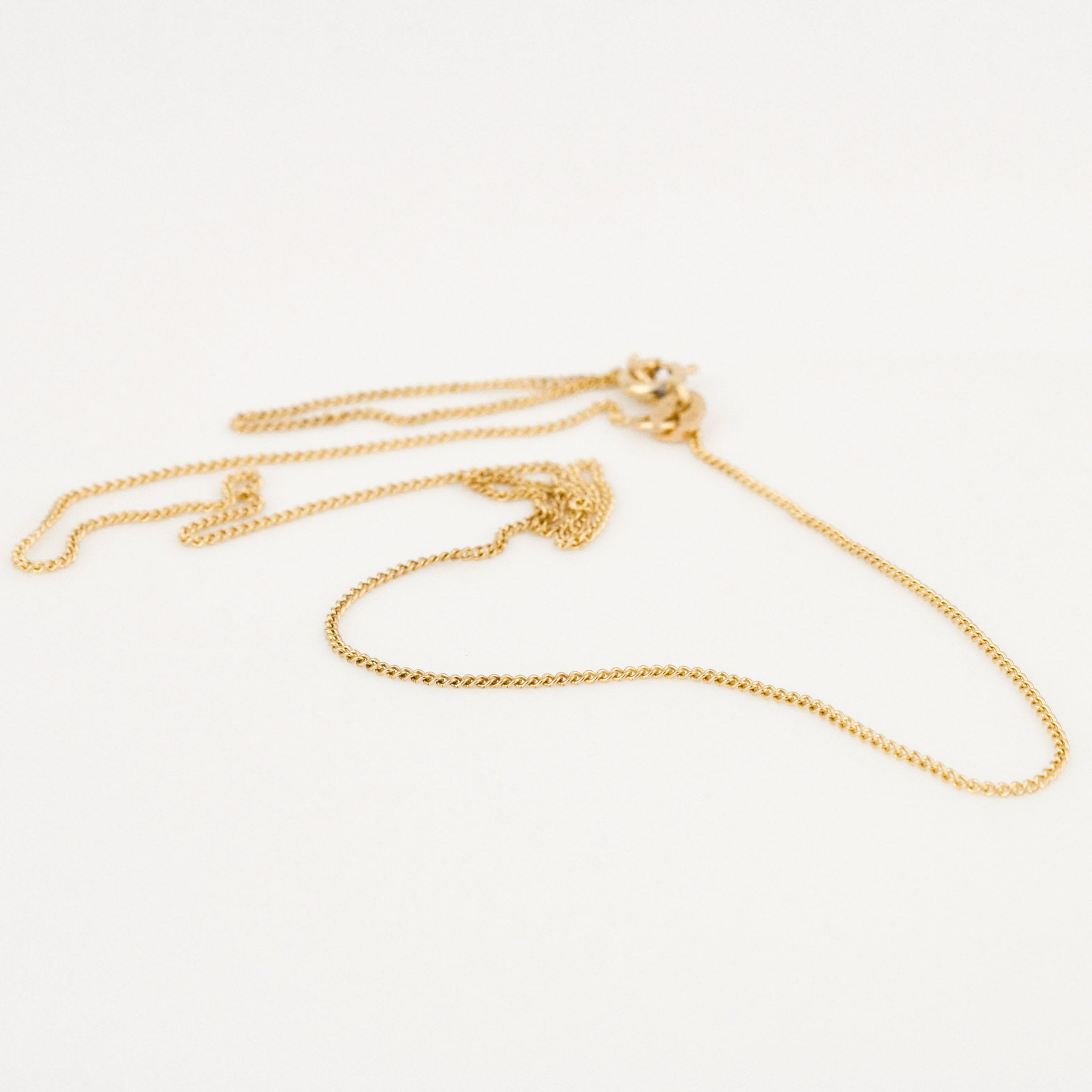 vintage gold 16.5" Curb Chain Necklace