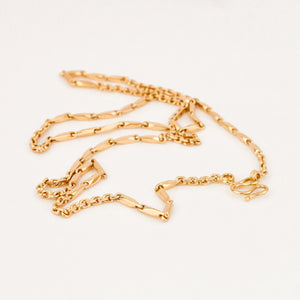 vintage gold fancy link chain necklace