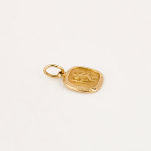 vintage gold st Christopher charm