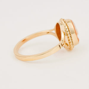 vintage gold cameo ring 