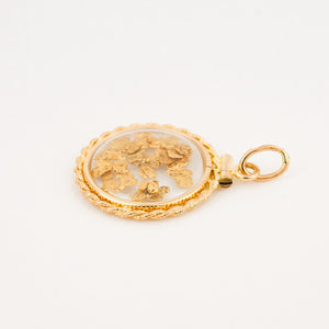 vintage gold nugget pendant 