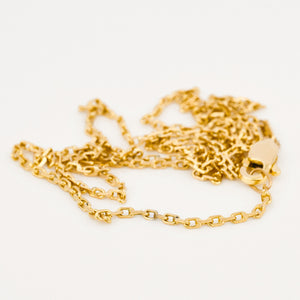 vintage gold cable link necklace