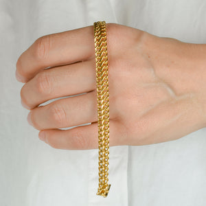 vintage gold double curb bracelet 