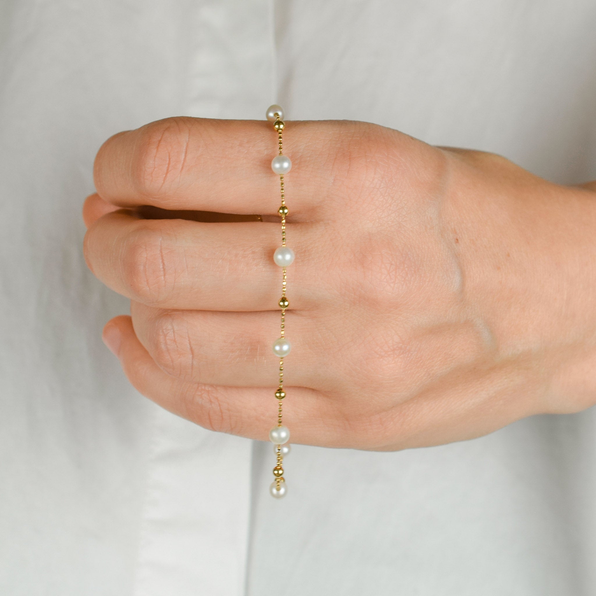 vintage gold pearl bracelet 