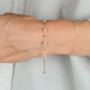 vintage gold pearl bracelet 