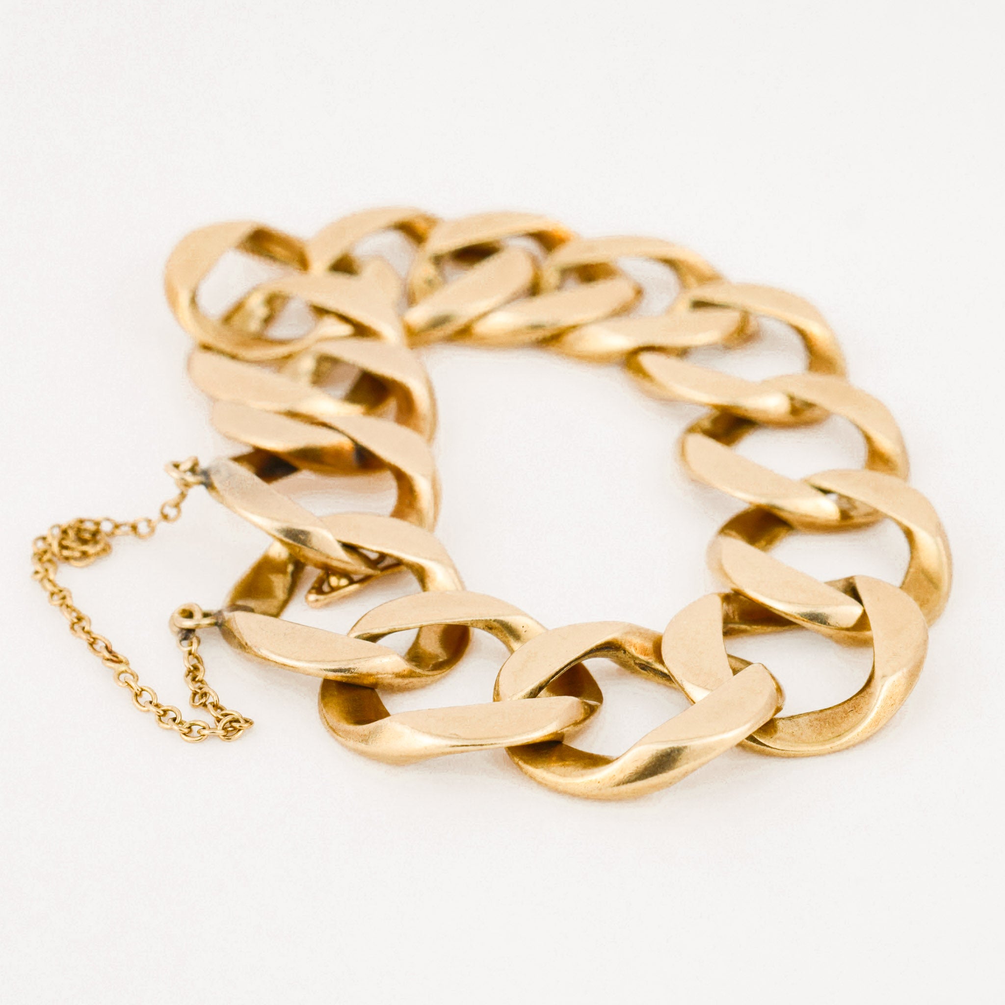 vintage gold bold curb bracelet 