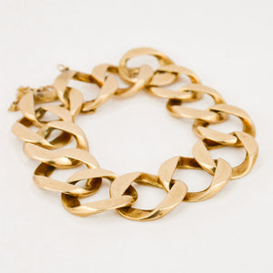 vintage gold bold curb bracelet 
