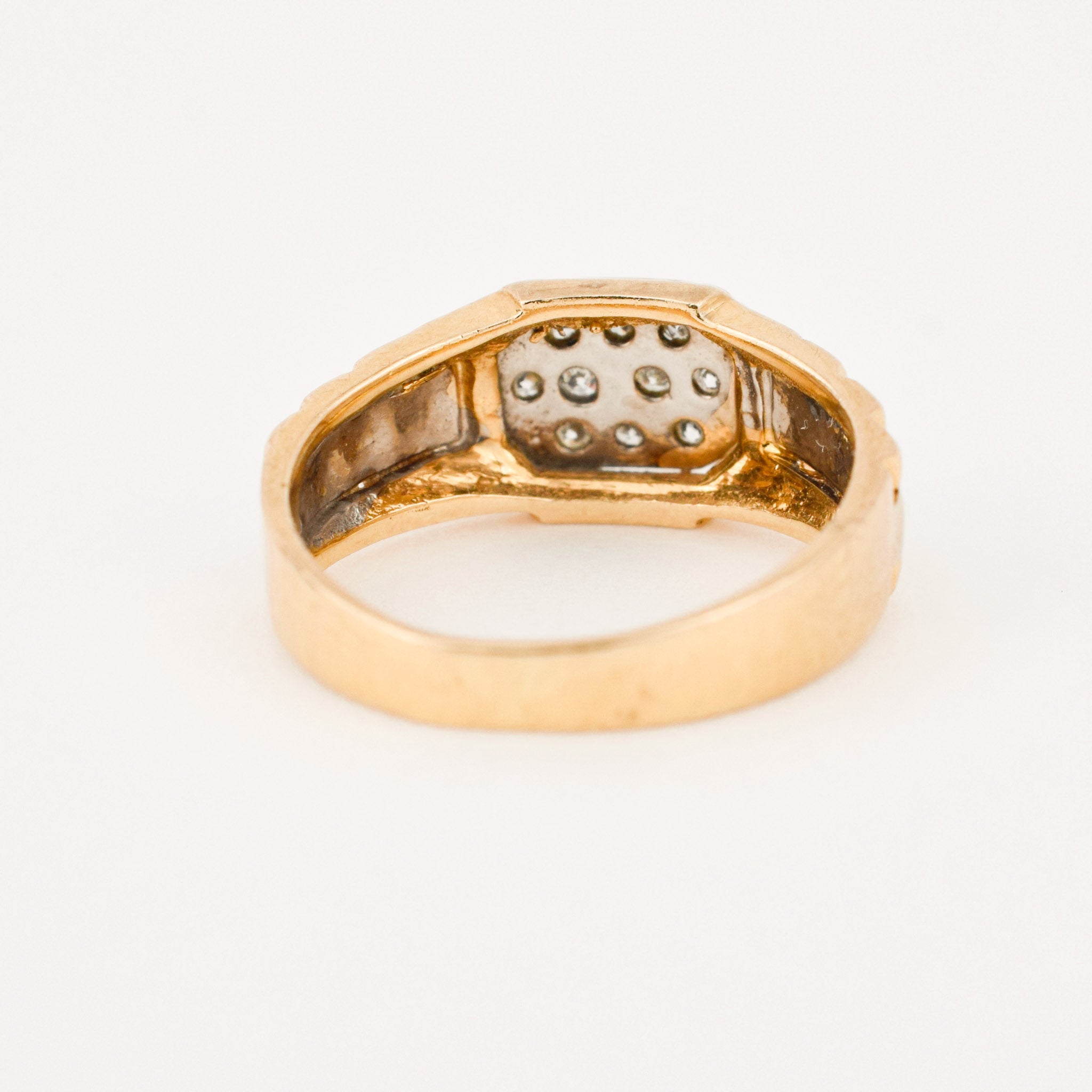 vintage diamond rolex style ring 