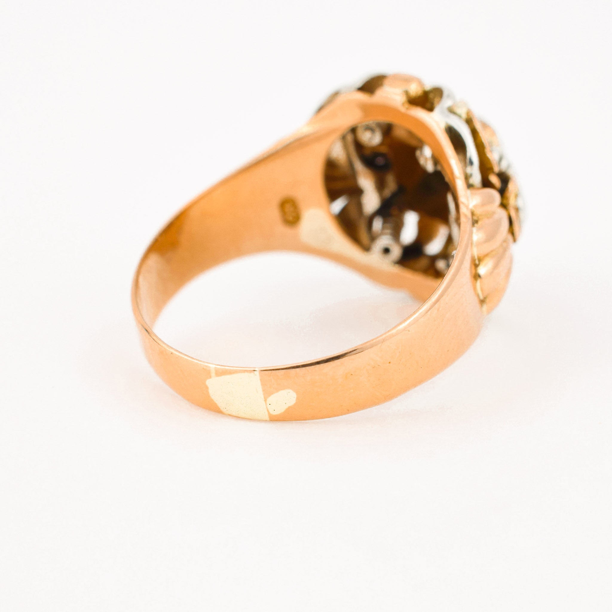 antique gothic black diamond ring 