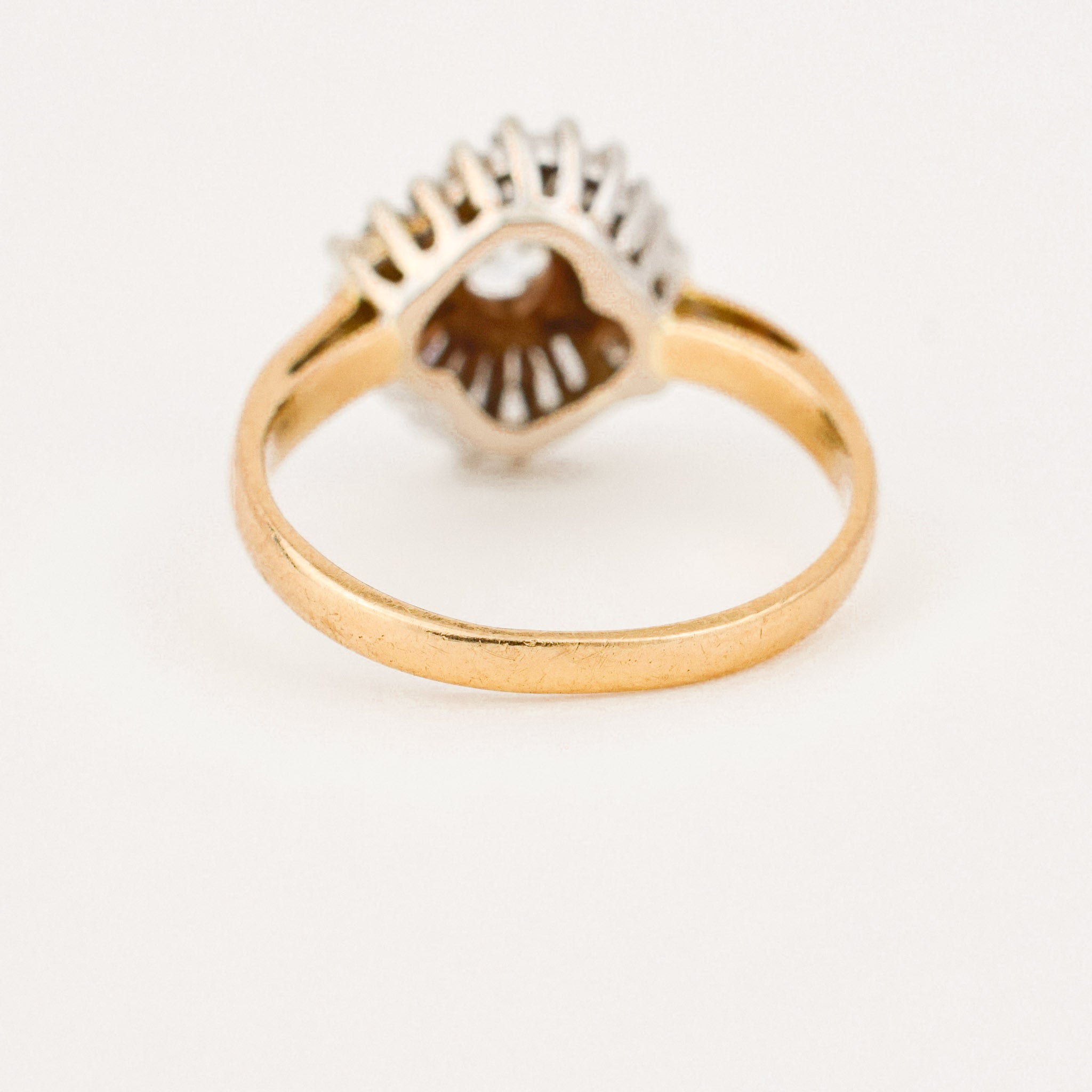vintage diamond halo engagement ring 