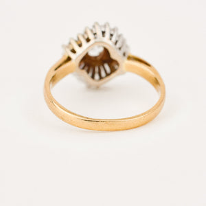 vintage diamond halo engagement ring 
