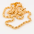 vintage 20" gold rope chain necklace