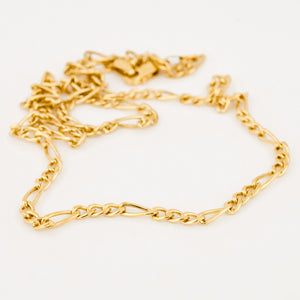 vintage gold figaro chain necklace