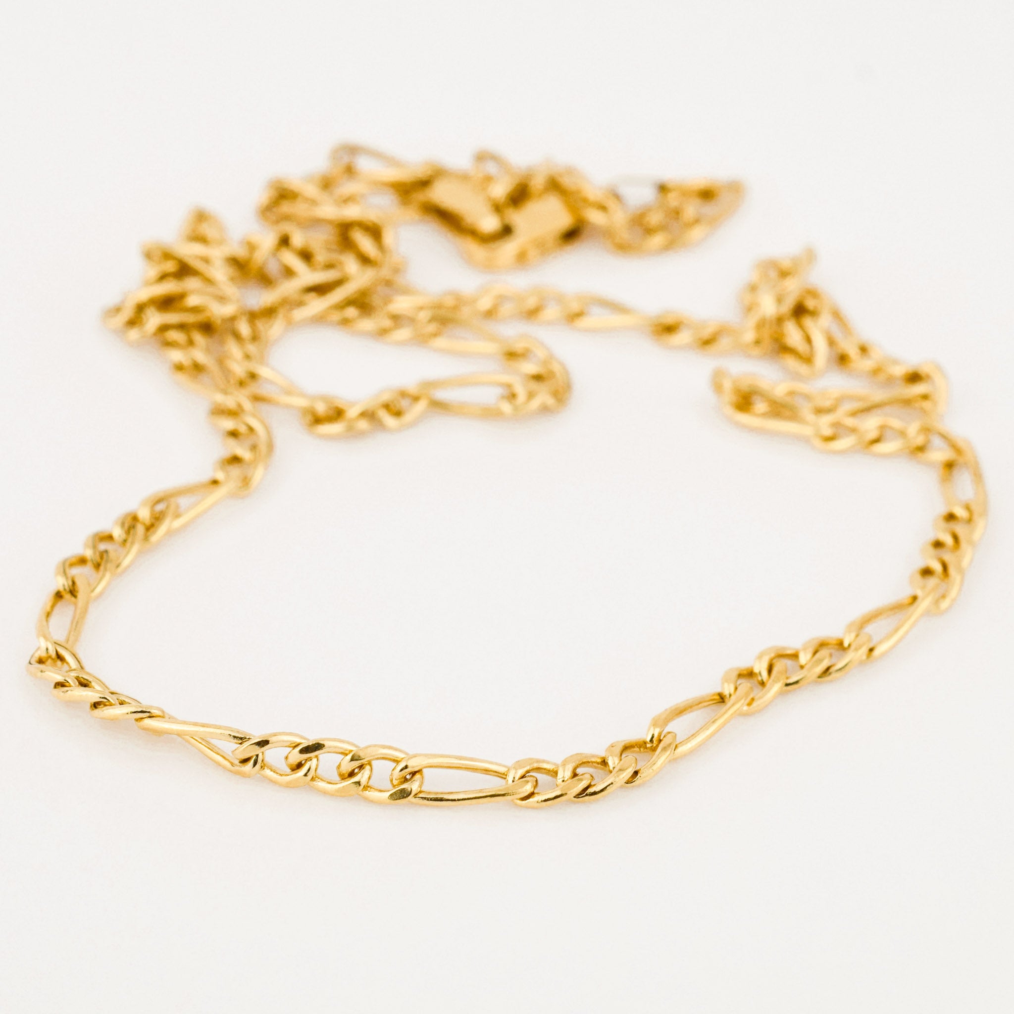 vintage gold figaro chain necklace