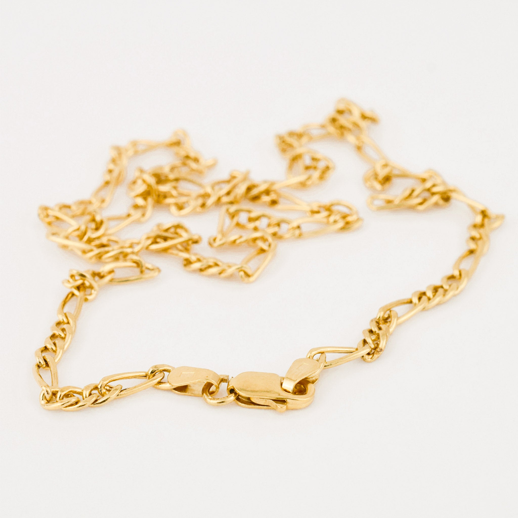 vintage gold figaro chain necklace
