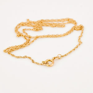 vintage gold 23.5inch rope chain necklace
