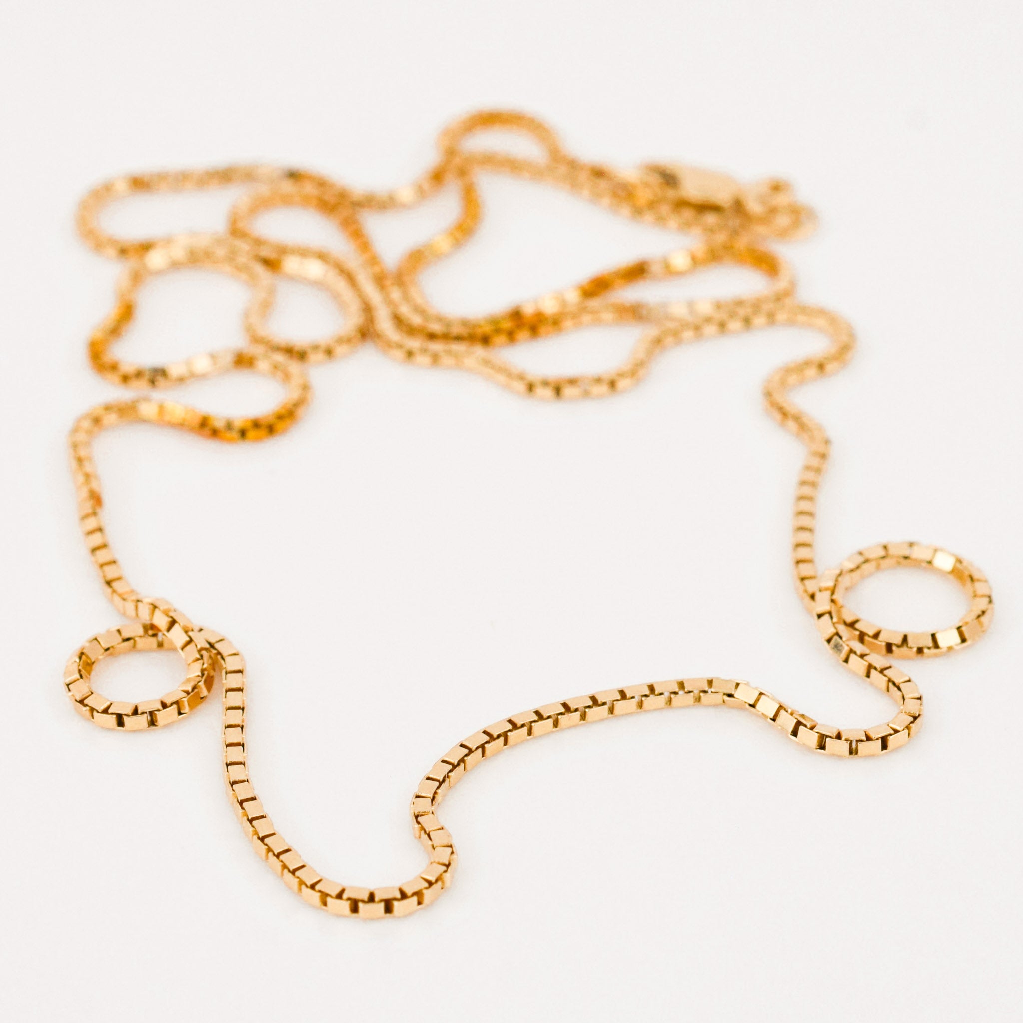 vintage gold 20" Box Chain Necklace