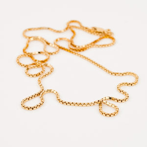 vintage gold 20" Box Chain Necklace