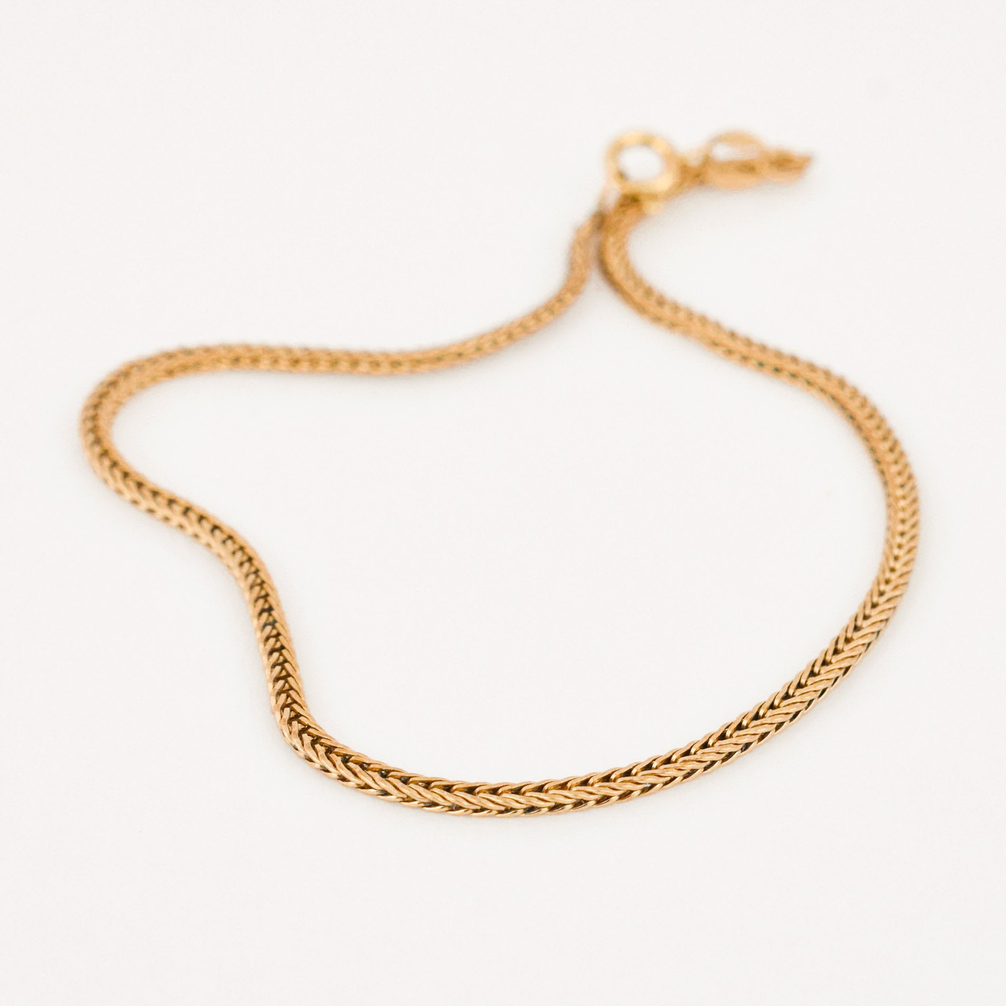 vintage gold wheat link bracelet 