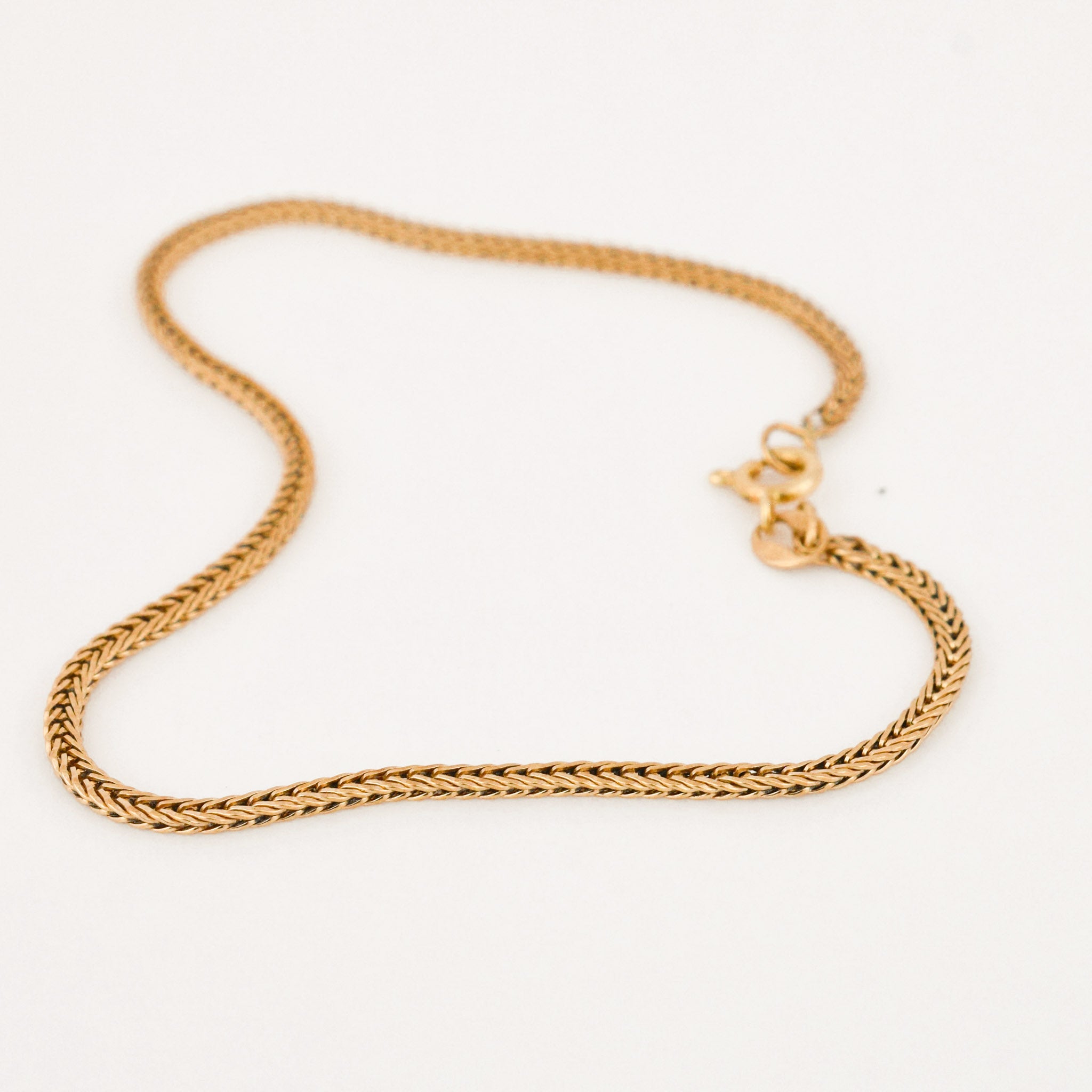 vintage gold wheat link bracelet 