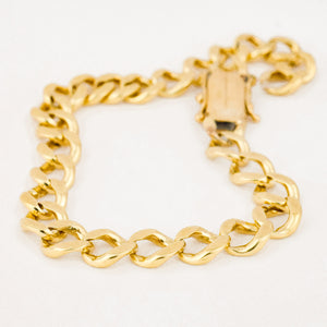 vintage 14k yellow gold curb bracelet 