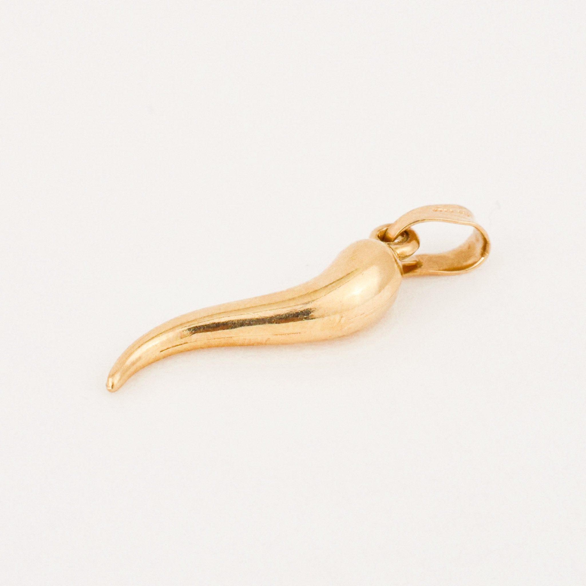 vintage gold cornicello charm