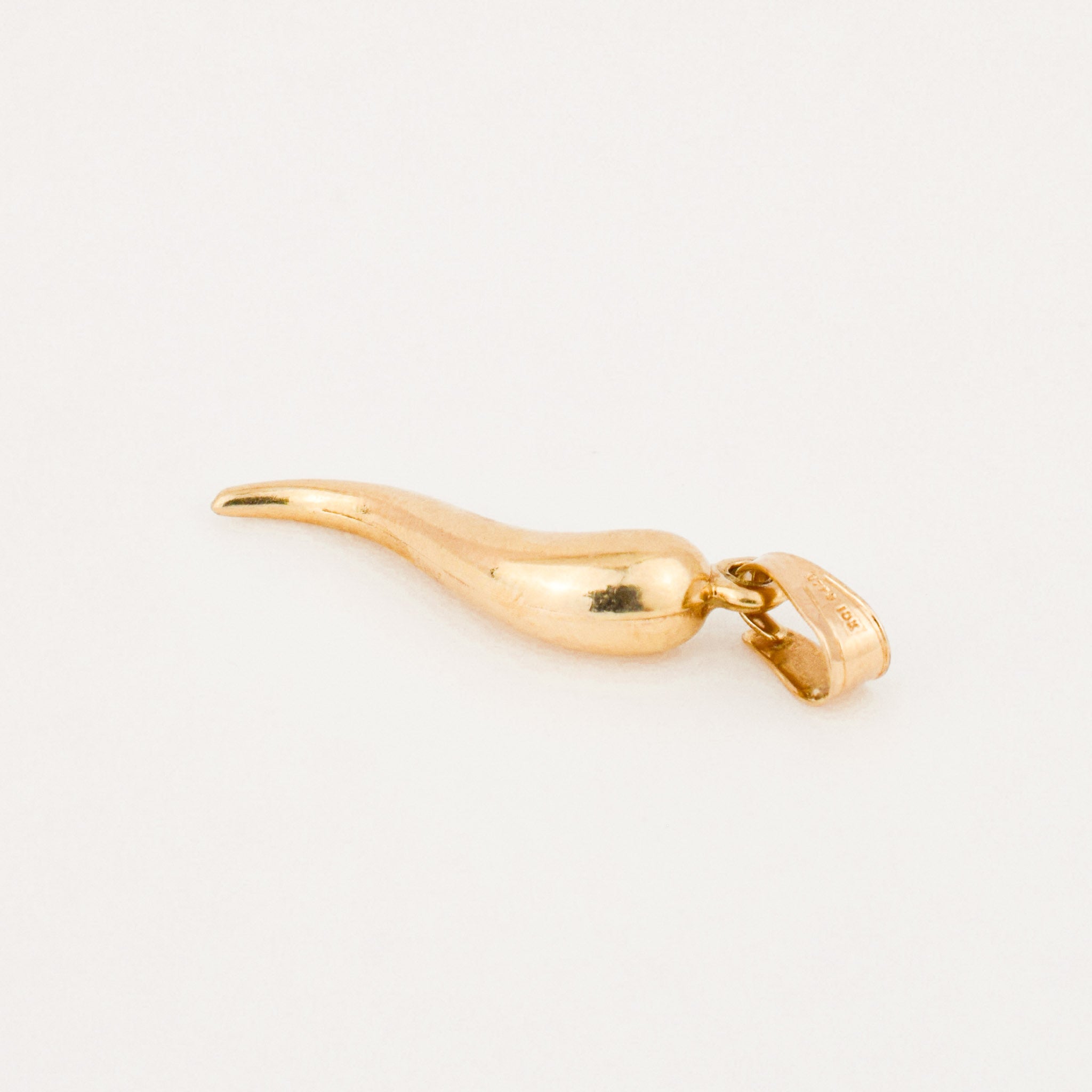 vintage gold cornicello charm