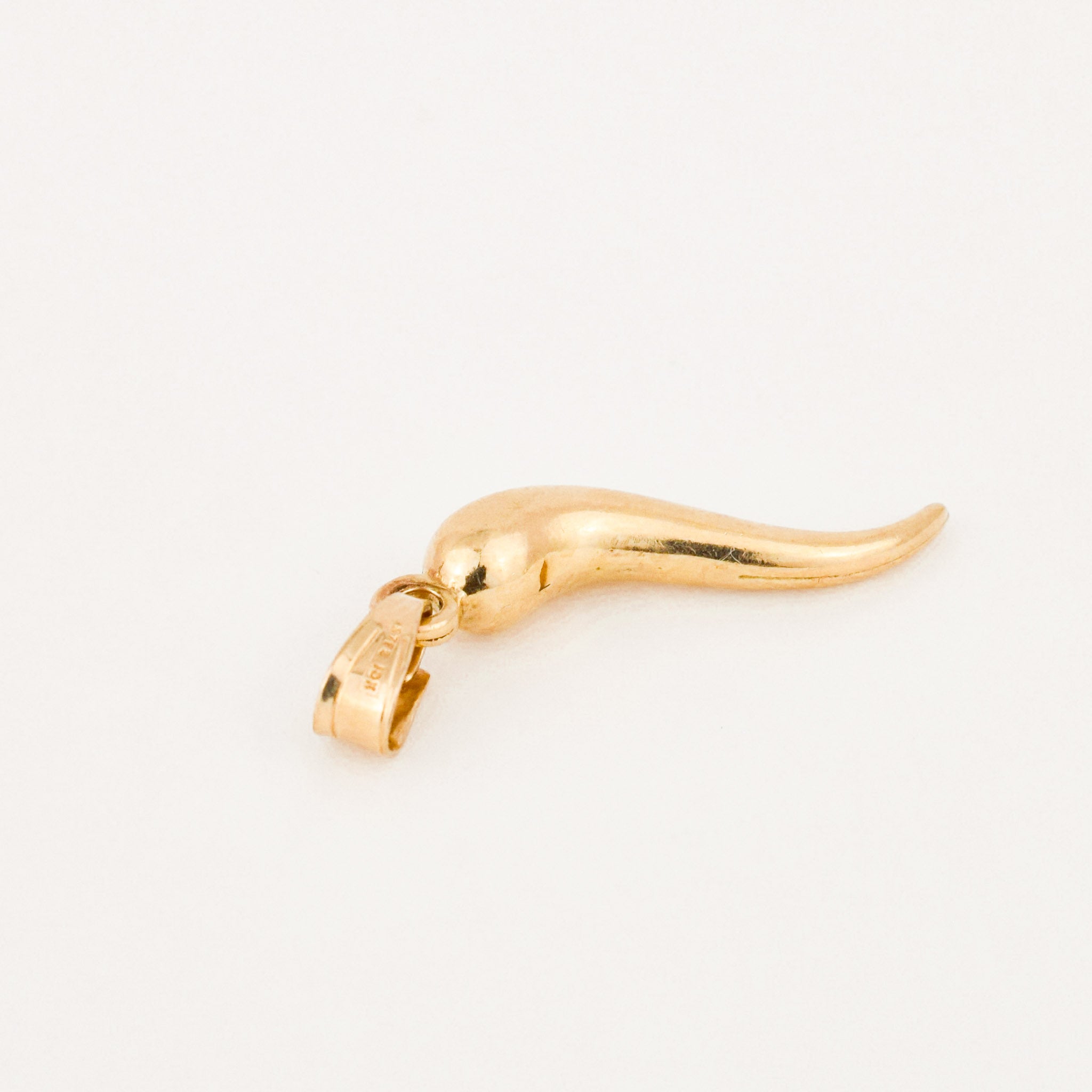 vintage gold cornicello charm