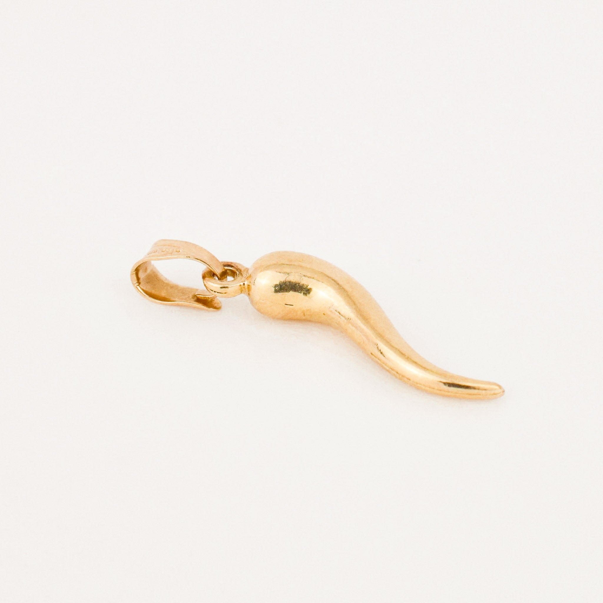 vintage gold cornicello charm