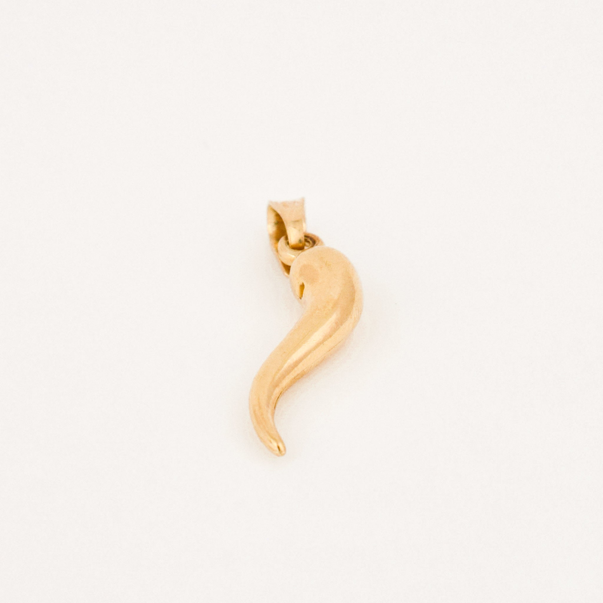 vintage gold cornicello charm