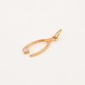 vintage gold moonstone wishbone pendant