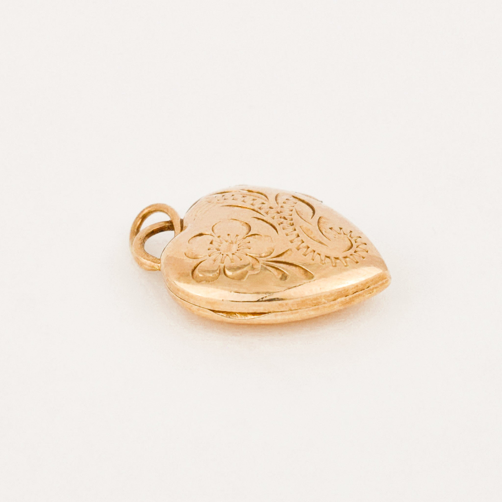 vintage gold heart locket pendant