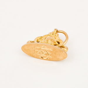vintage gold birk's fob pendant 