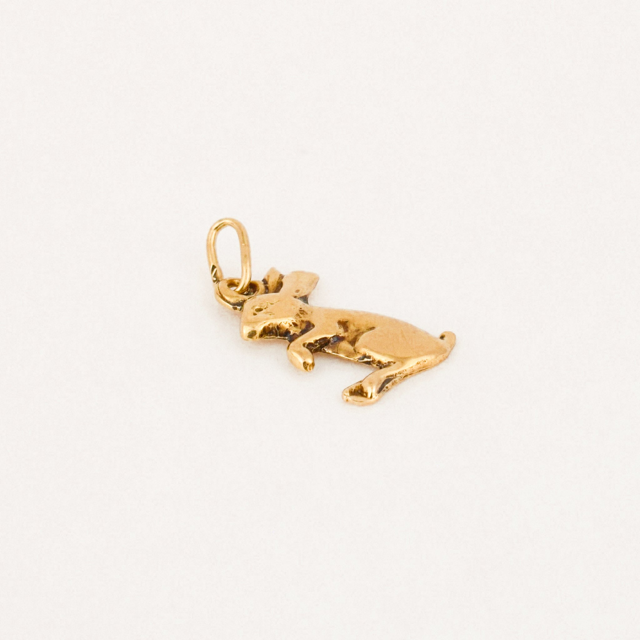 vintage gold rabbit/bunny charm