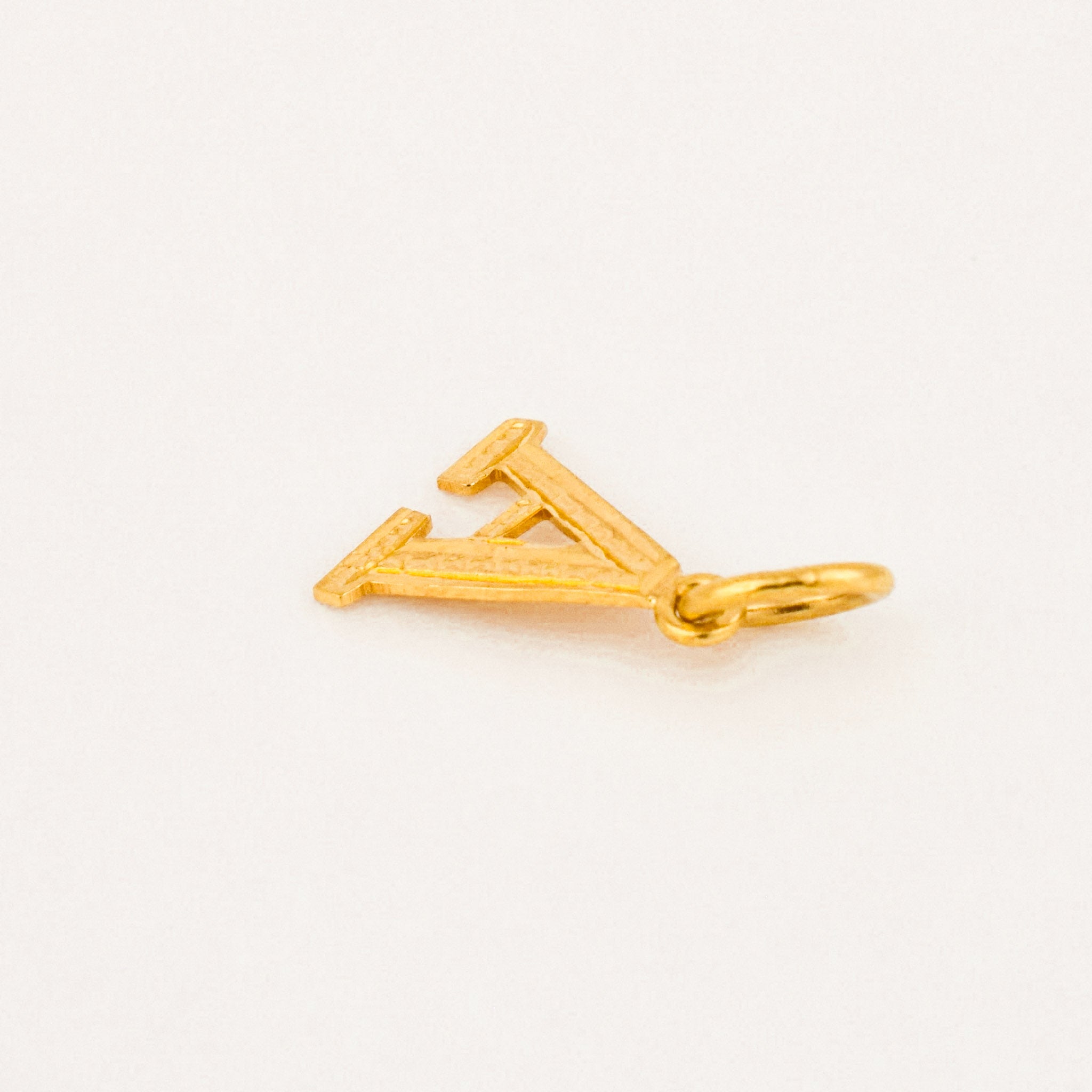 vintage gold 'a' 22k charm 