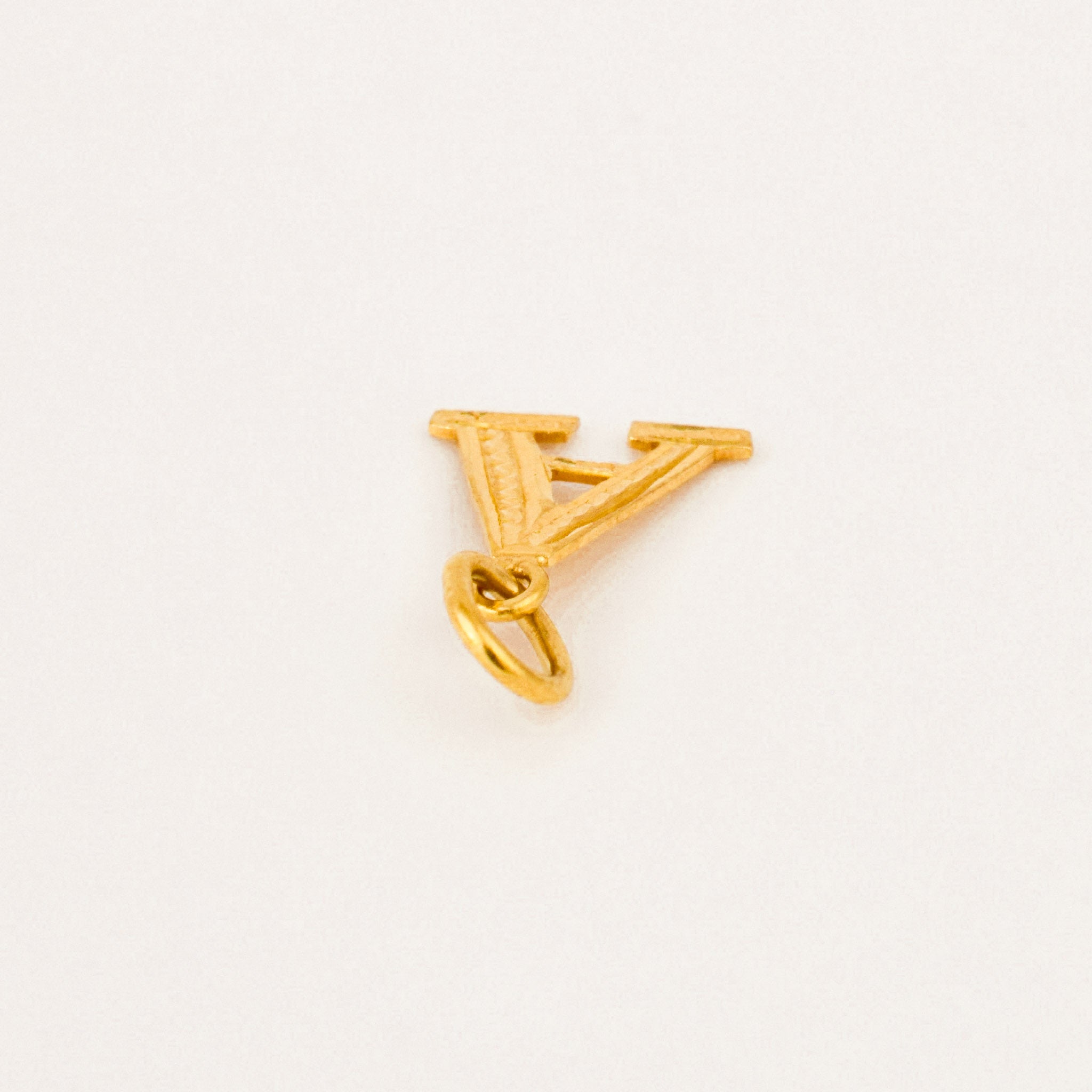 vintage gold 'a' 22k charm 