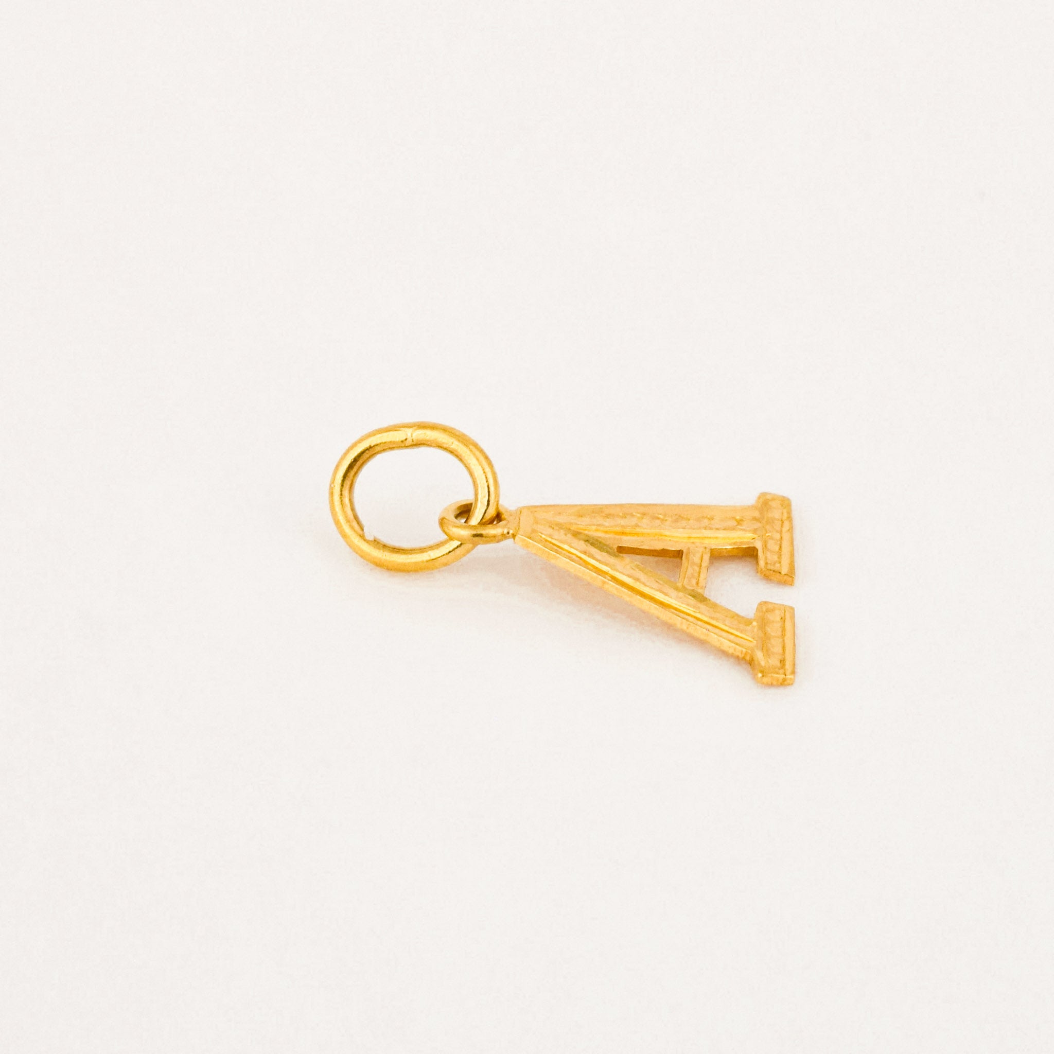 vintage gold 'a' 22k charm 