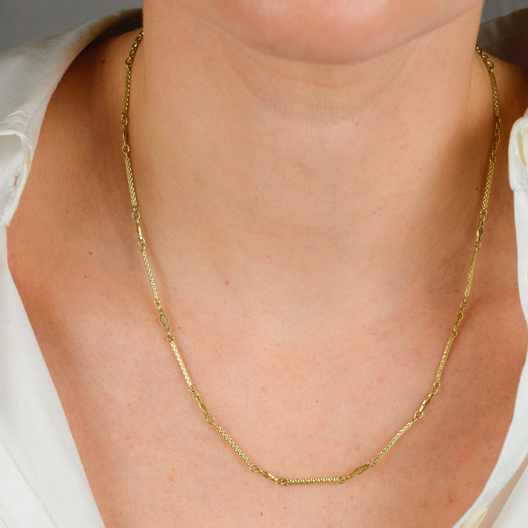 custom link gold necklace