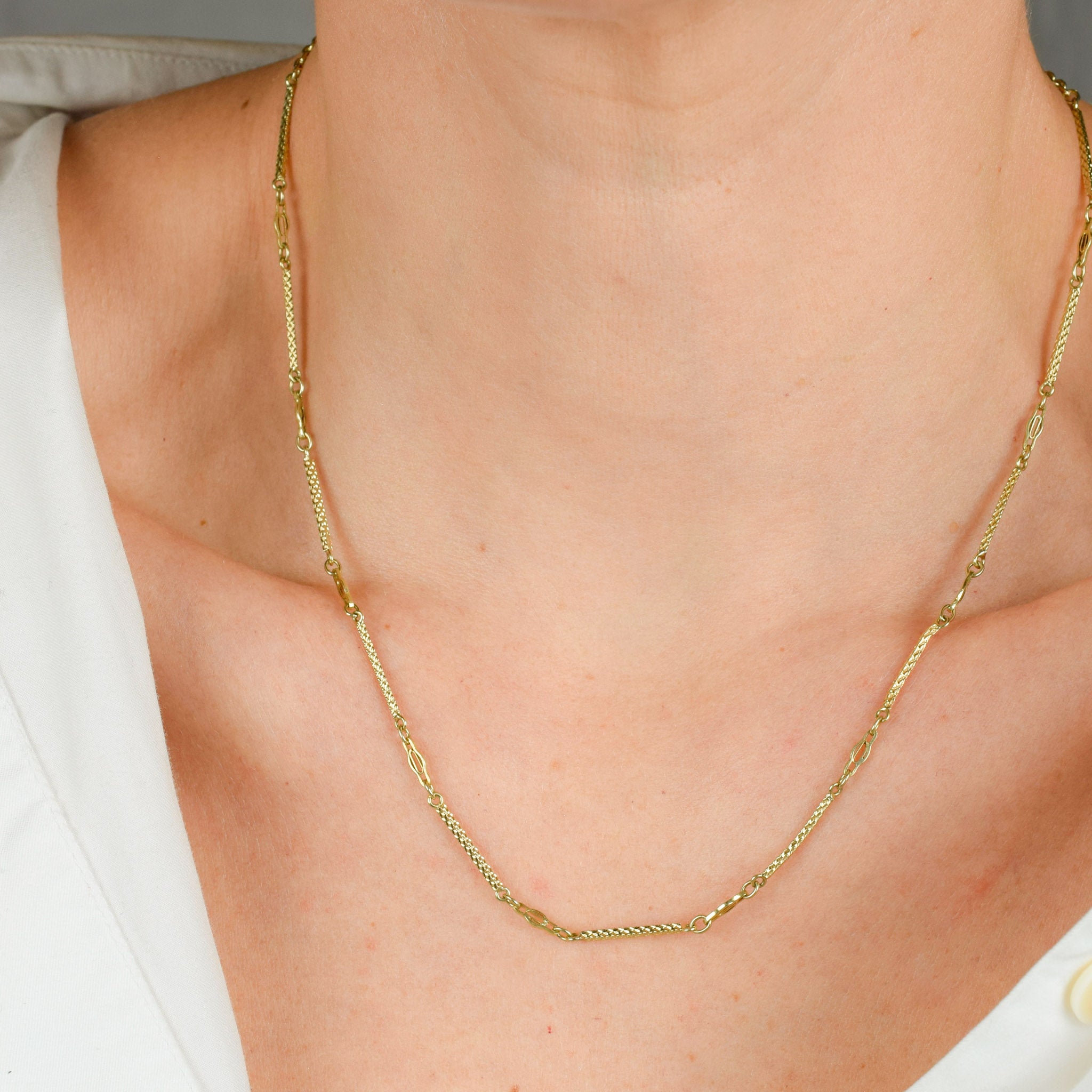 custom link gold necklace