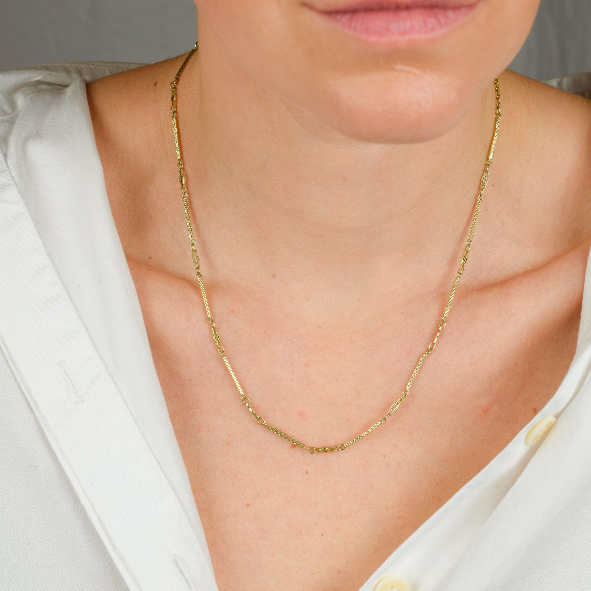 custom link gold necklace
